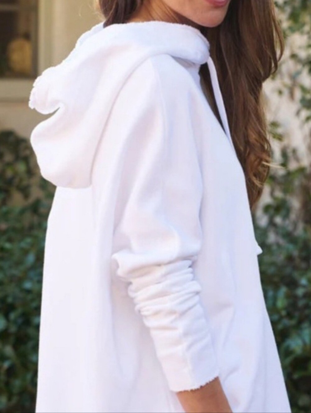 NWOT Frank&Eileen Kane Triple Fleece Classic White Hoodie (repaired)